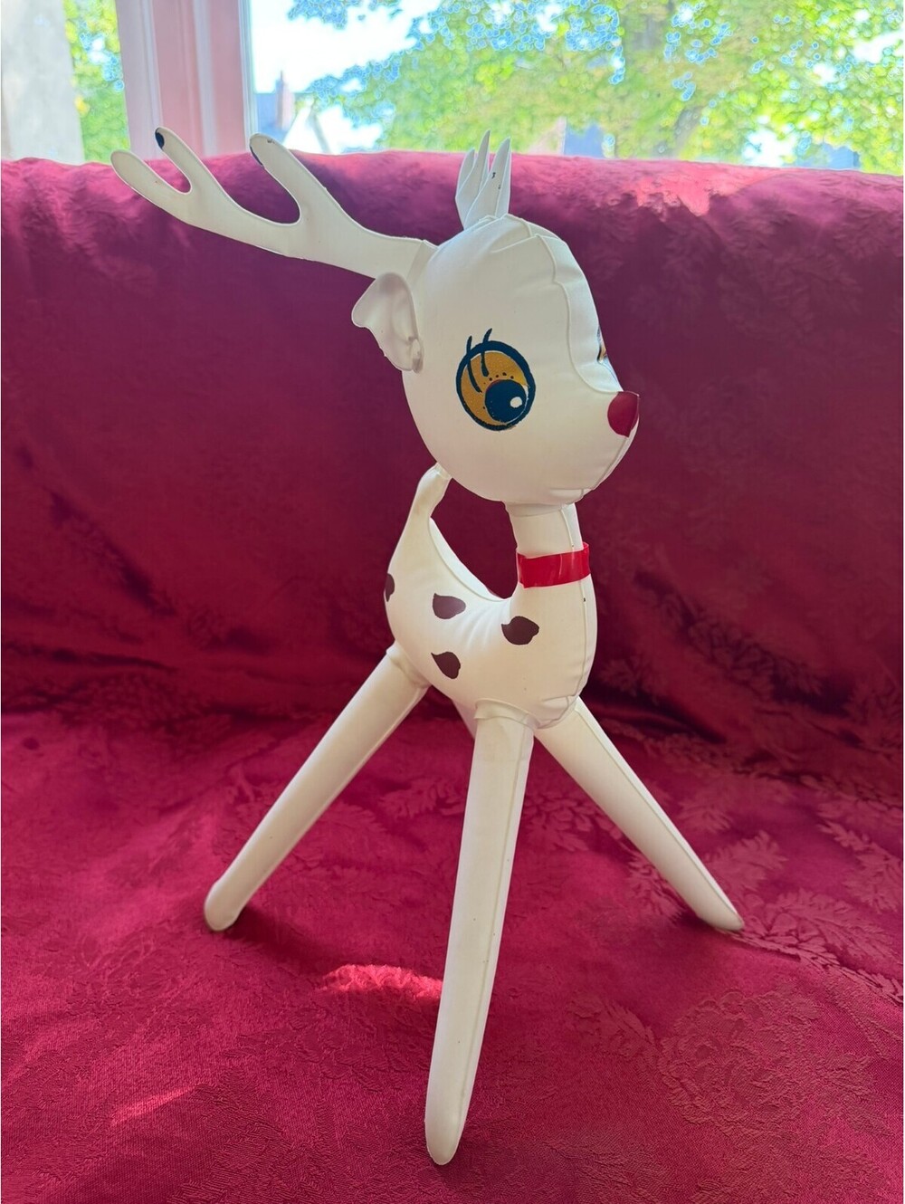 Vintage MCM Kitschy Christmas Reindeer Inflatable